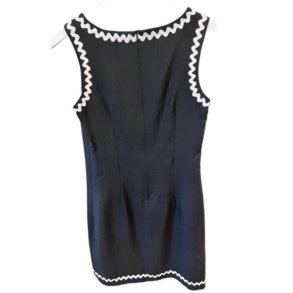 Elegant J McLaughlin | Black Dress with White Accent - Picture 3 of 11